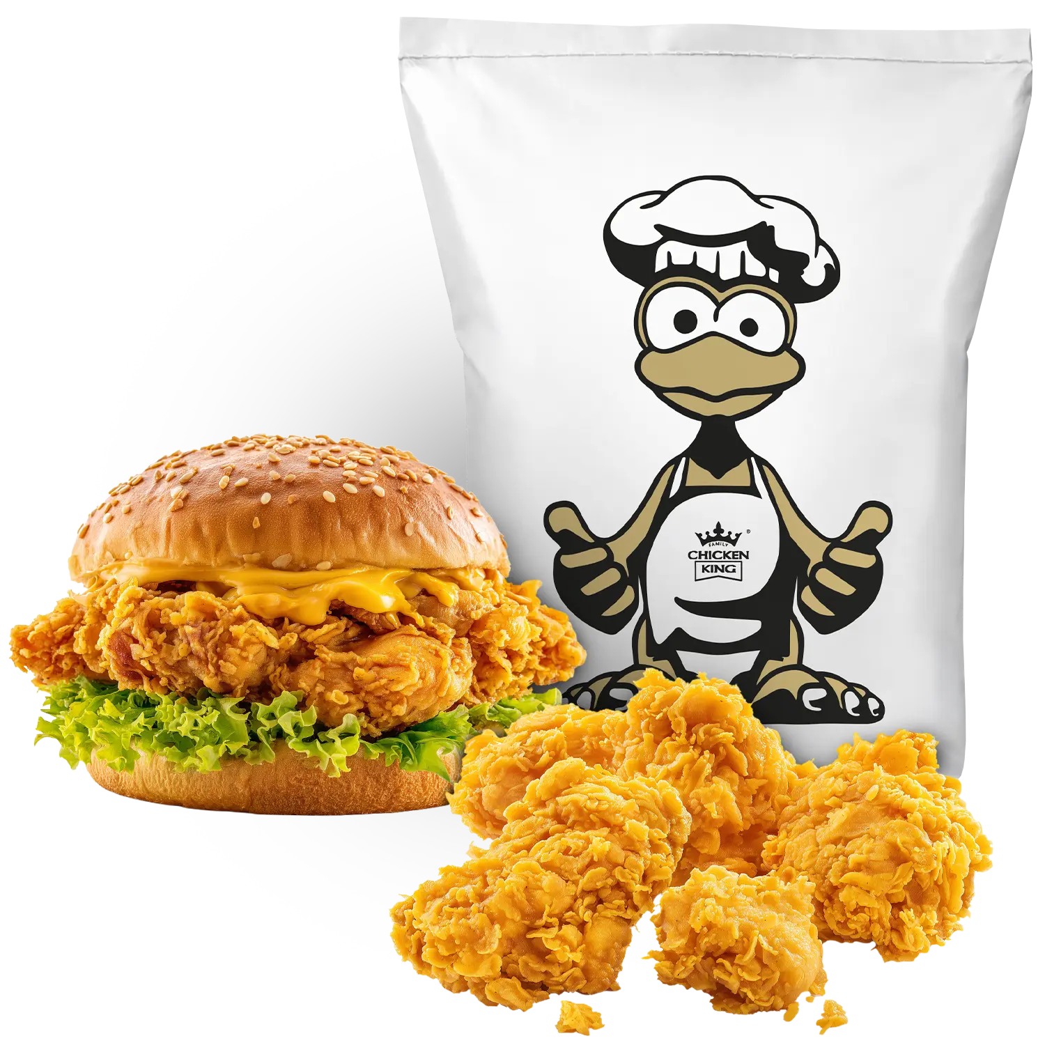 Chrupiący kurczak w profesjonalnej panierce Chicken King - złocista, chrupiąca skórka